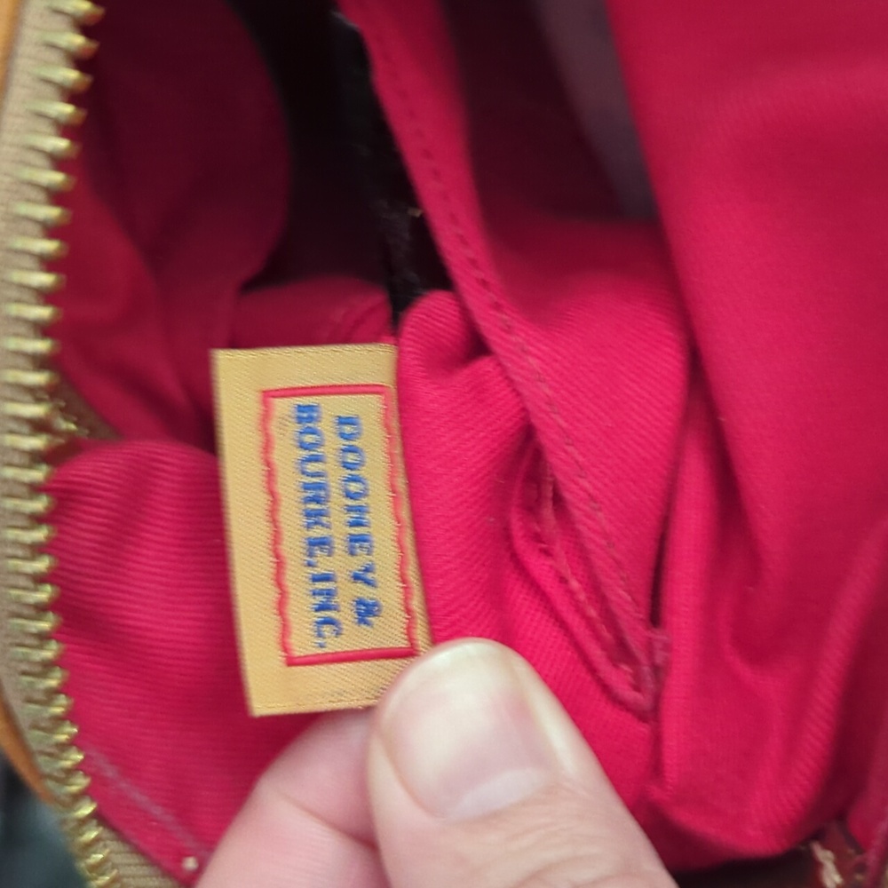 Dooney & Bourke Tan Ostrich Crossbody Bag Letter Carrier - Picture 3 of 8